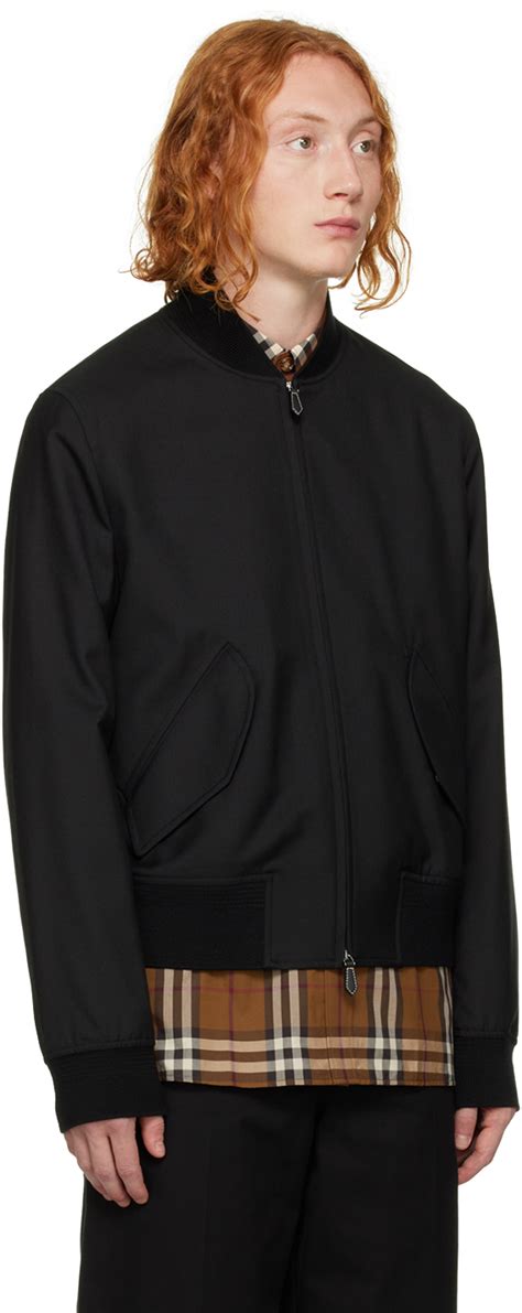 burberry black harrington bomber jacket|burberry jacket men's quilted.